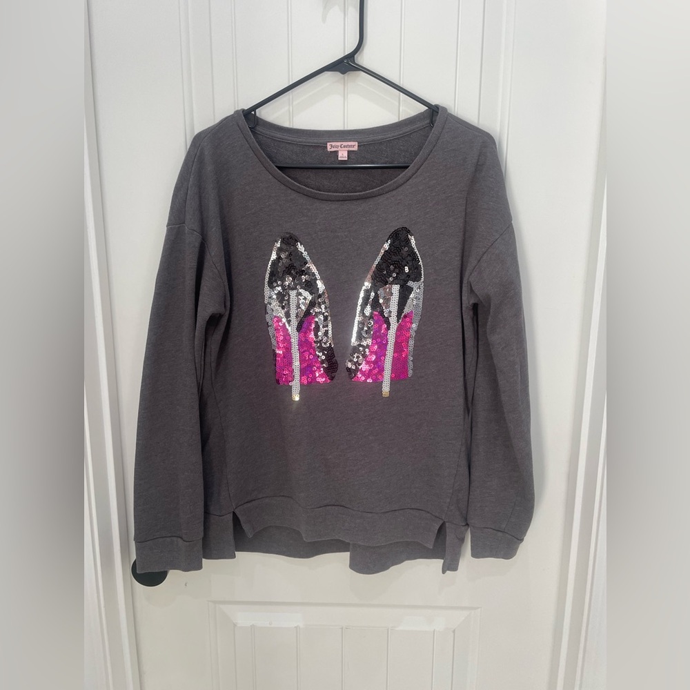 Juicy Couture Gray Crewneck Sweatshirt
